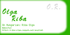 olga riba business card